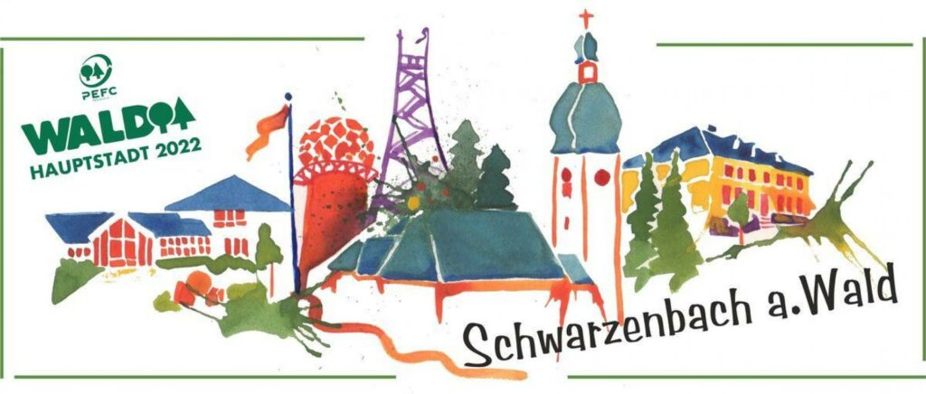 Stadt Schwarzenbach_Waldhauptstadt Logo 2022